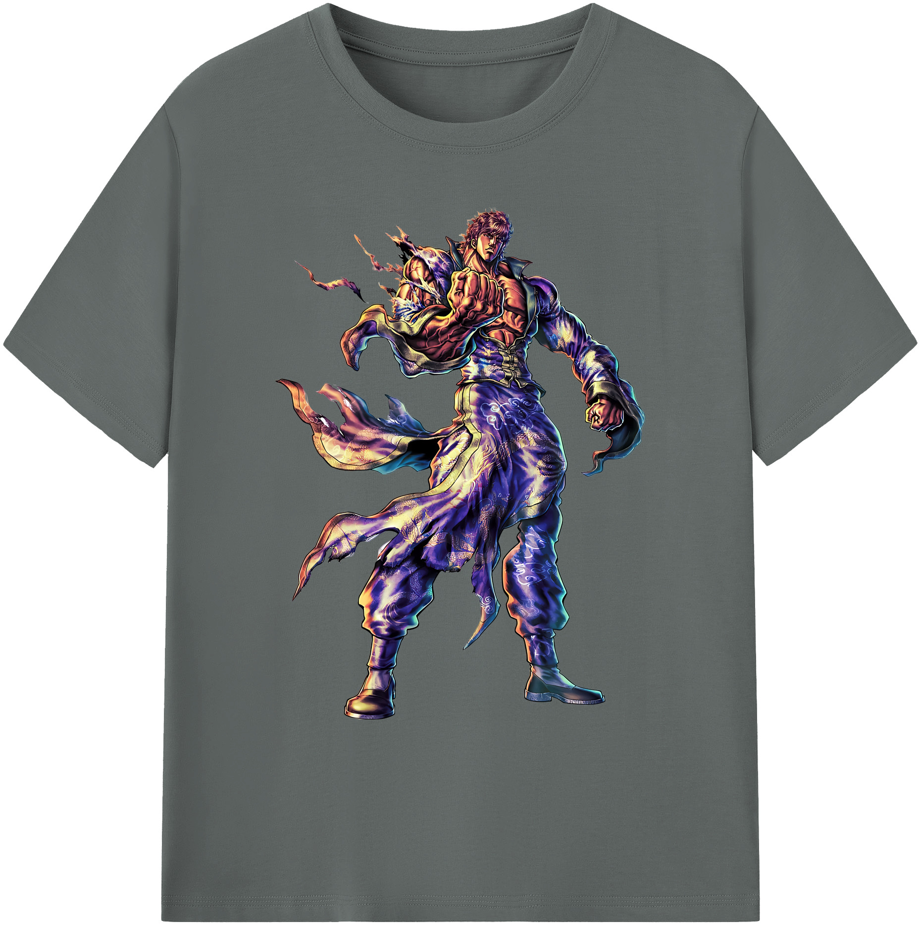 （画像用） 北斗の拳 Fist of the North Star 綿100％ メンズ半袖Tシャツ｜肌触りやわらか＆通気性
